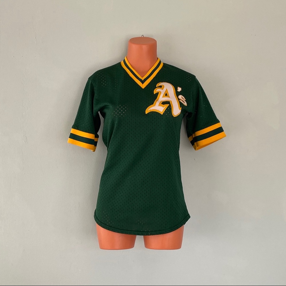 Vintage Oakland A’s Women’s V-Neck Jersey Majestic